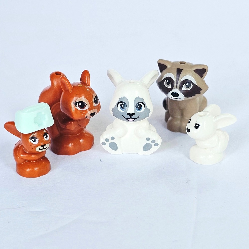 LEGO Friends Elves Animal Minifigure Lot Raccoon Squirrel Bunny Woodland Figures